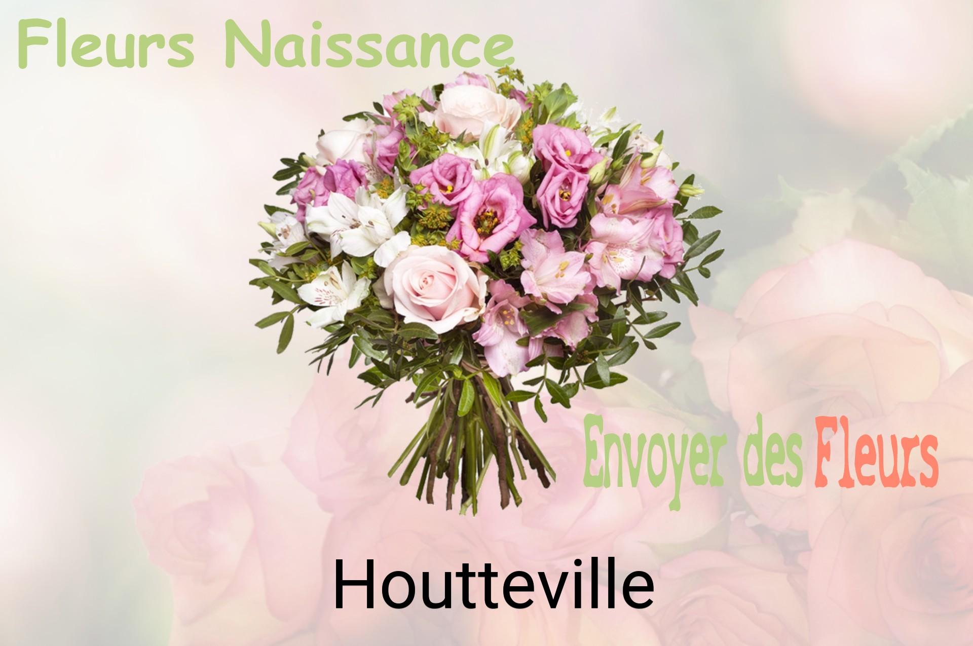 Bouquet de fleurs de naissance livré à Houtteville