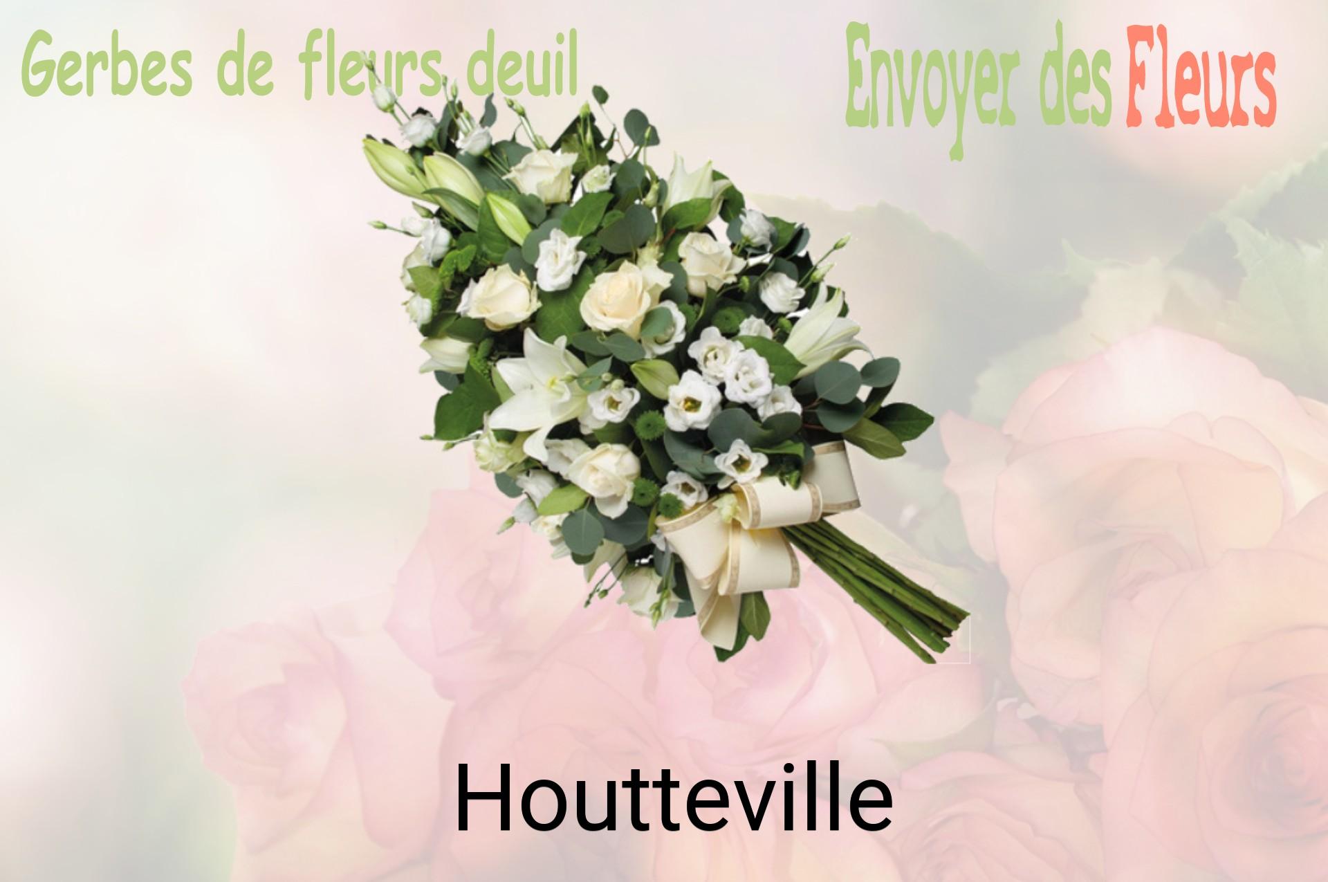 Gerbe de fleurs de deuil livrée à Houtteville